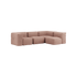 Soft Sofa Indoor 4 - Sitzer Ecksofa mit Corduroy Rose Bezug, weiche Polsterung, modernes Design | Soft Sofa Indoor - 4 Seater Corner Sofa - Corduroy Rose | SACKit