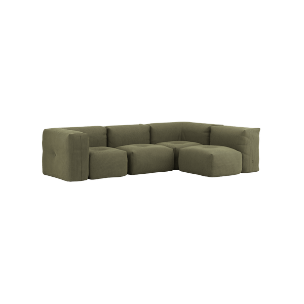 Soft Sofa Indoor - 4 Seater Corner Sofa | Soft Sofa Indoor - 4 Seater Corner Sofa - Corduroy Olive | SACKit