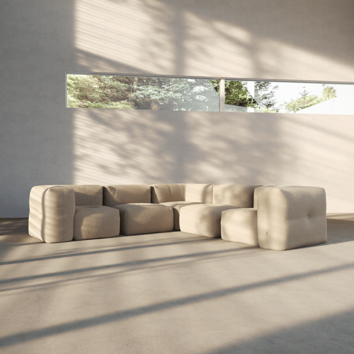 Soft Sofa Indoor - 5 Seater Corner Sofa | Soft Sofa Indoor - 5 Seater Corner Sofa - Teddy Beige | SACKit