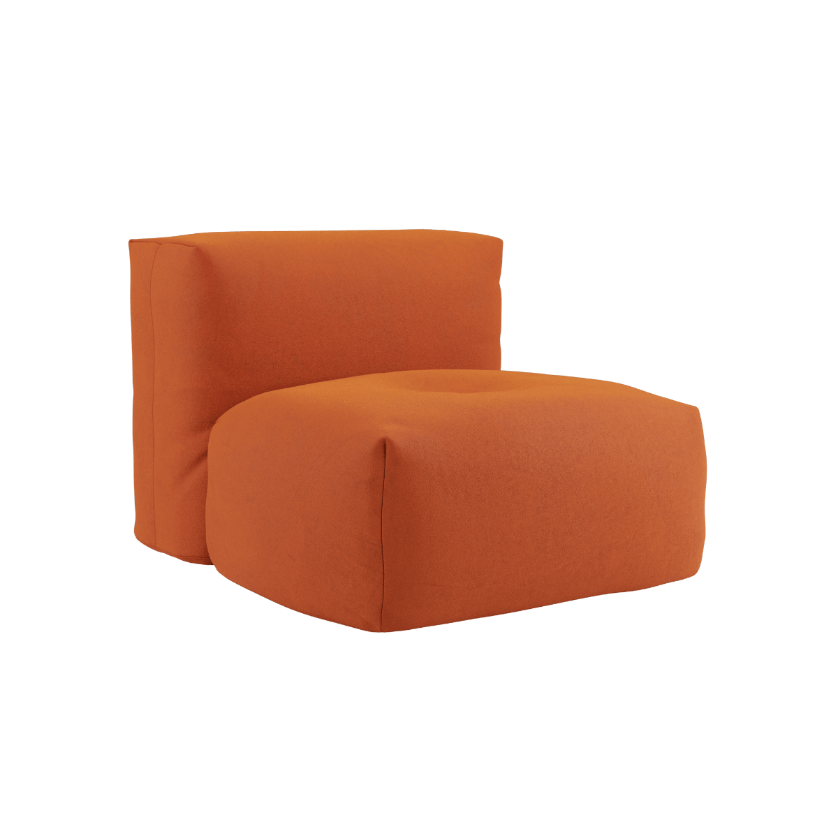 Soft Sofa Indoor Seat in orangefarbenem Jaquard - Stoff ohne Gestell, weich und flexibel gestaltet | Soft Sofa Indoor - Seat - Orange Jaquard | SACKit
