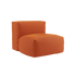 Soft Sofa Indoor Seat in orangefarbenem Jaquard - Stoff ohne Gestell, weich und flexibel gestaltet | Soft Sofa Indoor - Seat - Orange Jaquard | SACKit