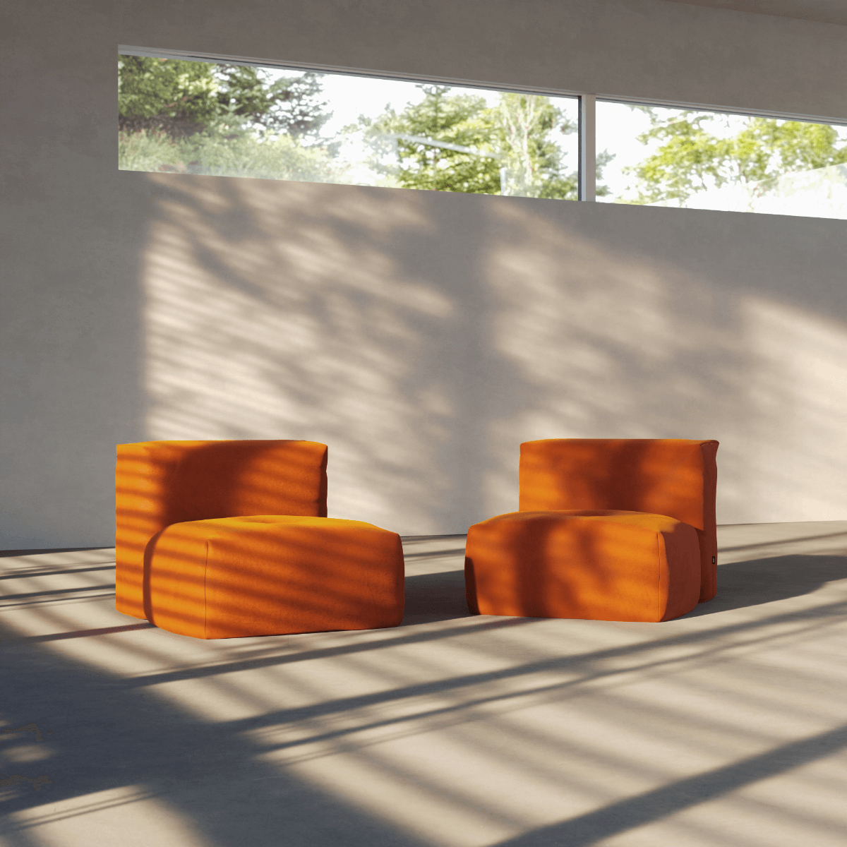 Soft Sofa Indoor - Seat | Soft Sofa Indoor - Seat - Orange Jaquard | SACKit