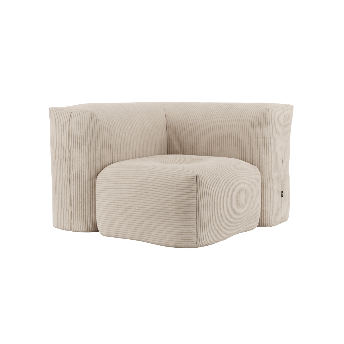 Soft Sofa Indoor Corner Modulsofa in Corduroy Rose mit weichem, geripptem Stoffbezug | Soft Sofa Indoor - Corner - Teddy Beige | SACKit