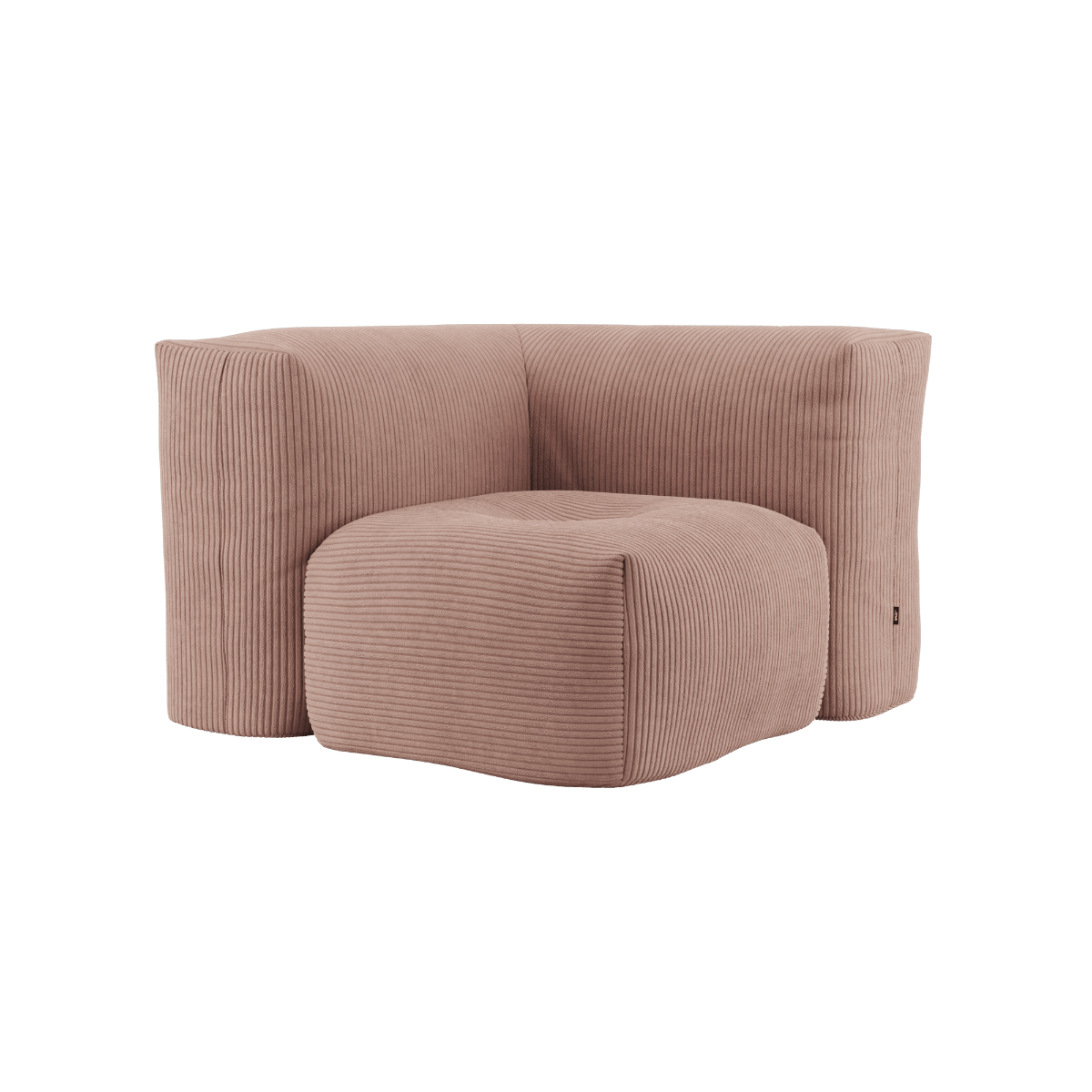 Soft Sofa Indoor Corner Sofa mit weichem Corduroy - Stoff in Rosé, modulare Form ohne Gestell. | Soft Sofa Indoor - Corner - Teddy Beige | SACKit
