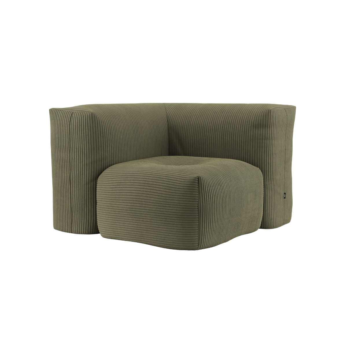 Soft Sofa Indoor Corner Sofa in Corduroy Rose mit weicher, gerippter Textur und modularem Design. | Soft Sofa Indoor - Corner - Teddy Beige | SACKit