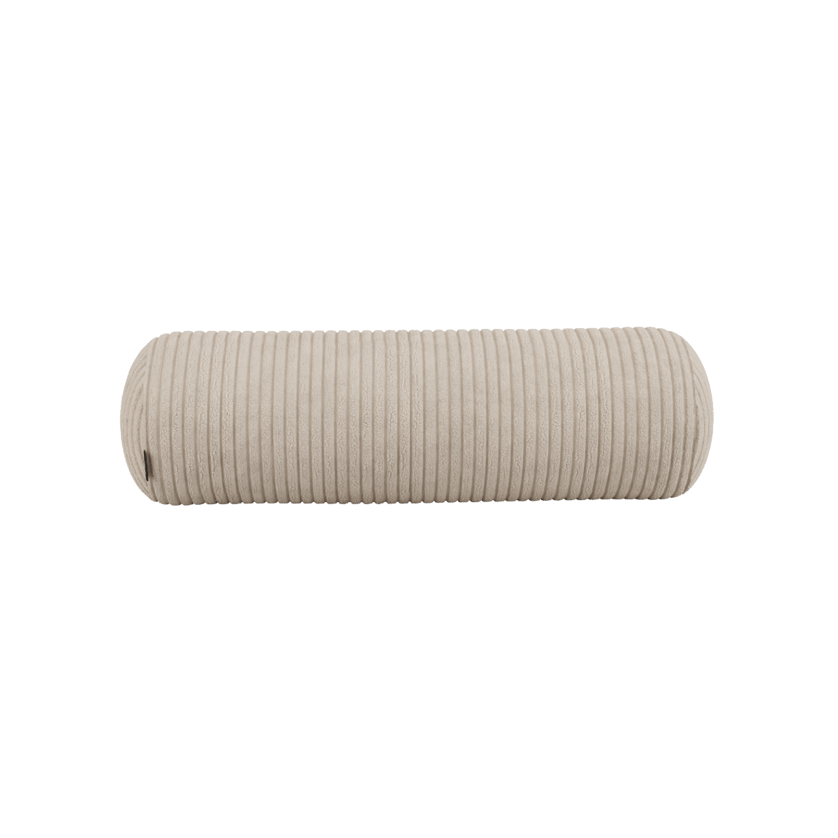 Langes Bolster Kissen aus Teddy Beige Textil auf hellem Hintergrund, weich gepolstert. | Soft Sofa Indoor - Bolster Cushion - Corduroy Beige | SACKit