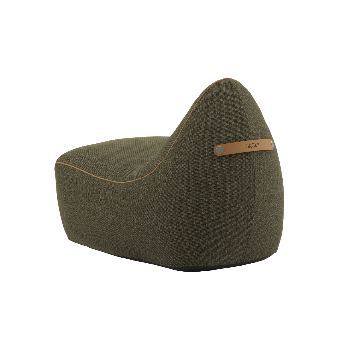 SACKit Chair Indoor in Cosmo Olive mit runder Form und weicher Kaltschaumfüllung auf hellem Hintergrund. | SACKit Chair Indoor - Cosmo Olive | SACKit
