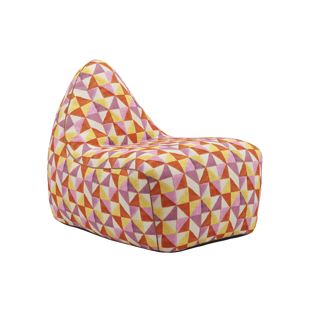 SACKit Chair Indoor Loungesessel mit klarer Silhouette und Kaltschaumfüllung, ohne Farbdetails sichtbar | SACKit Chair Indoor - Orange Jaquard | SACKit