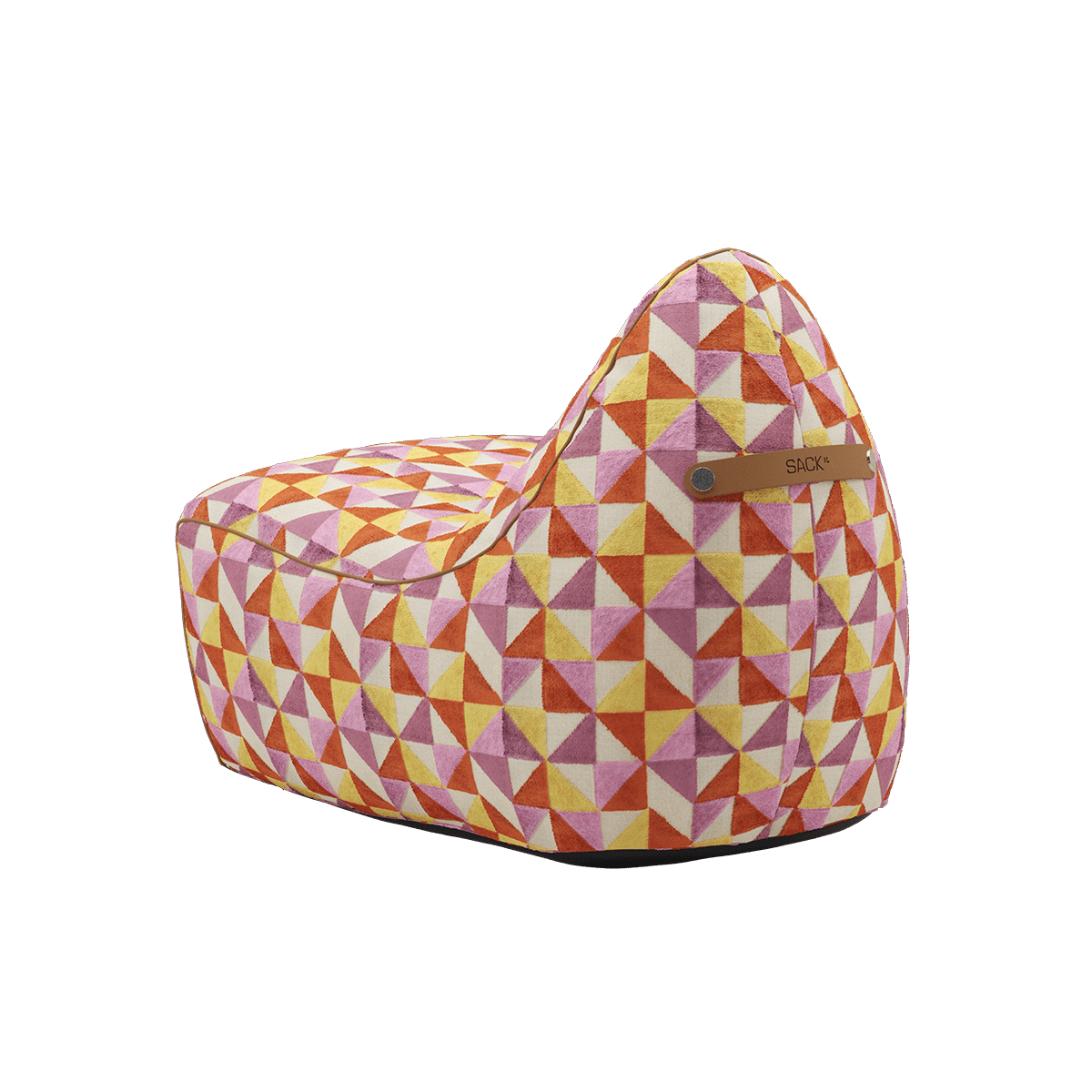 SACKit Chair Indoor Loungesessel mit klarer Silhouette und Kaltschaumfüllung, in neutralem Farbton. | SACKit Chair Indoor - Orange Jaquard | SACKit
