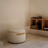 SACKit Pouf Indoor in Teddy Beige mit rutschfesten Punkten und seitlichem PU - Lederriemen | SACKit Pouf Indoor - Corduroy Beige | SACKit