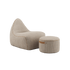 SACKit Chair & Pouf Indoor aus beigem Corduroy - Stoff, Lounge - Sessel mit passendem Pouf, modernes Design | SACKit Chair & Pouf Indoor - Corduroy Beige | SACKit