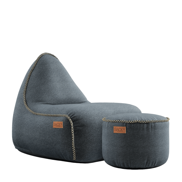 Canvas Lounge Chair & Pouf | Canvas Lounge Chair & Pouf - Canvas Petrol | SACKit