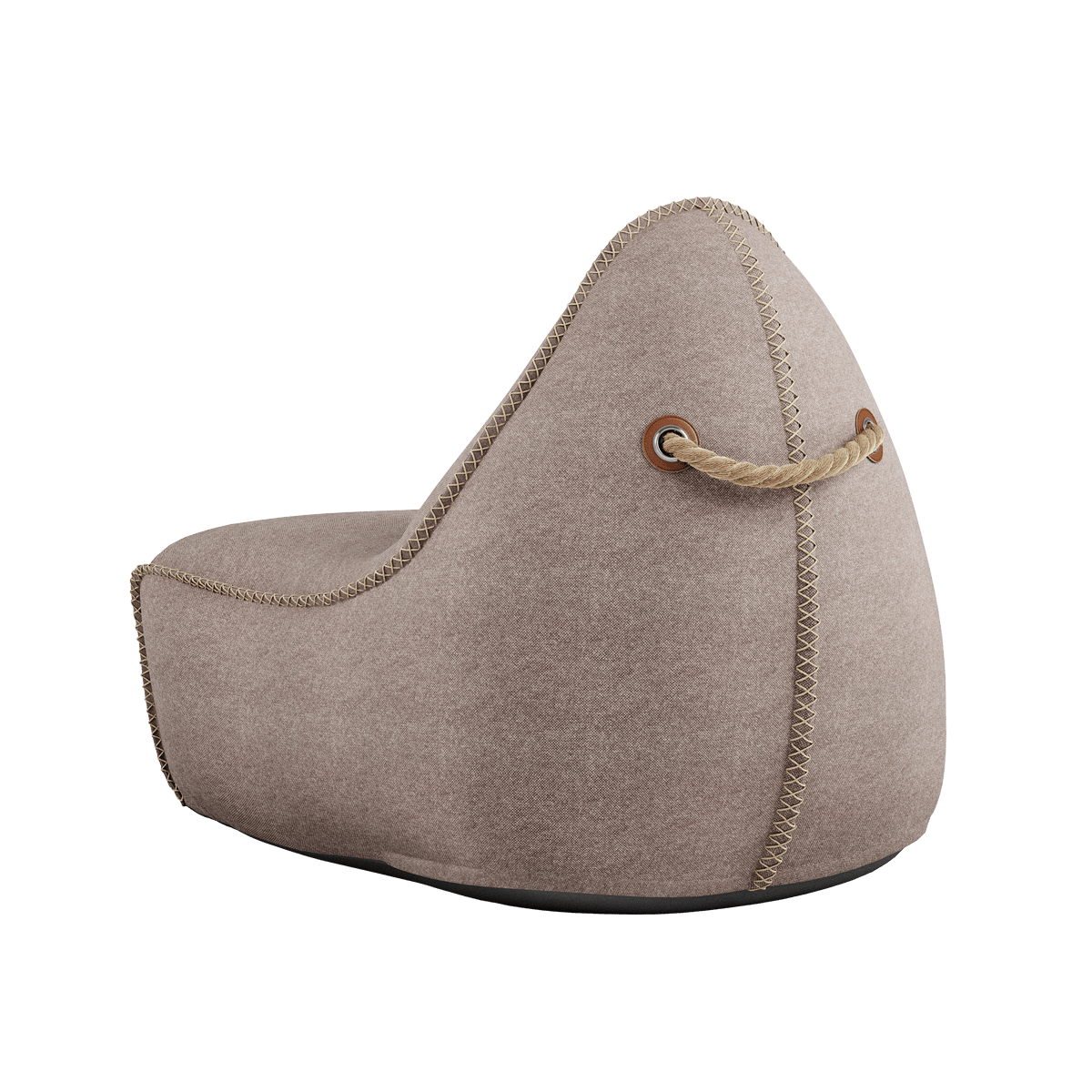 Canvas Lounge Chair und Pouf in petrolfarbenem Canvas mit handgenähten Stichen, formstabil und scheuerbeständig. | Canvas Lounge Chair & Pouf - Canvas Petrol | SACKit