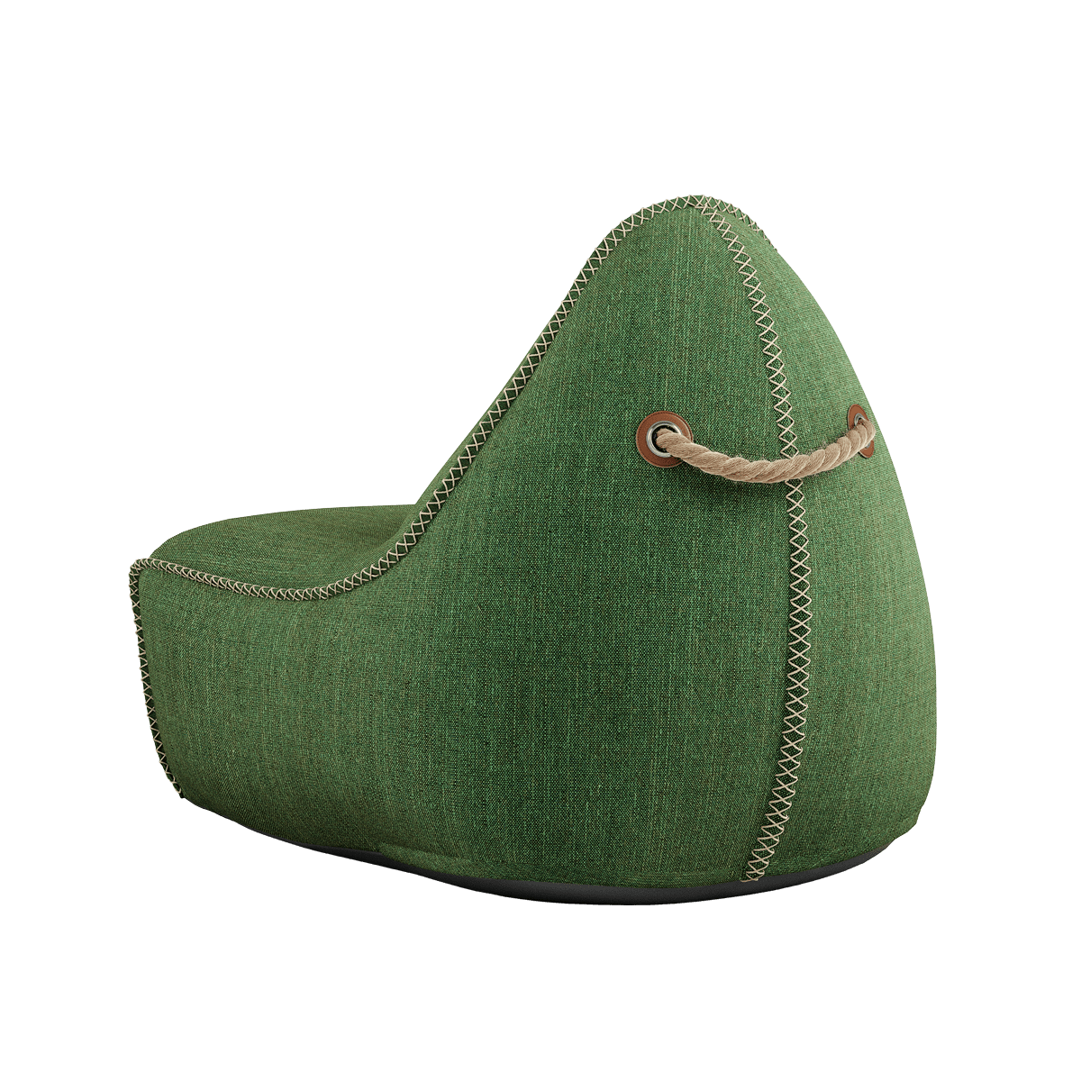 Cobana Lounge Chair und Pouf in Cobana Grey, weicher Sitzsack mit Rückenlehne und passendem Hocker. | Cobana Lounge Chair & Pouf - Cobana Green | SACKit