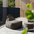 Cobana Lounge Chair und Pouf in grauem Olefin - Stoff, bequemer Loungesessel mit Rückenlehne und passendem Hocker. | Cobana Lounge Chair & Pouf - Cobana Grey | SACKit