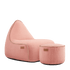 Cobana Lounge Chair und Pouf in sanftem Rosé, bequemer Sitzsack mit Rückenlehne, innen und außen nutzbar. | Cobana Lounge Chair & Pouf - Cobana Rose | SACKit