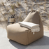 Cobana Lounge Chair und Pouf in neutralem Farbton, weicher Sitzsack mit Rückenlehne und passendem Hocker. | Cobana Lounge Chair & Pouf - Cobana Taupe | SACKit