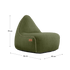 Cobana Lounge Chair und Pouf in grauem, wasserabweisendem Olefin - Stoff mit handgenähten Nähten. | Cobana Lounge Chair & Pouf - Kirra Olive | SACKit