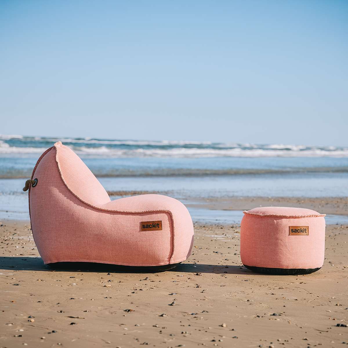 Cobana Lounge Chair & Pouf | Cobana Lounge Chair & Pouf - Kirra Rose | SACKit