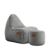 Cobana Junior Lounge Chair und Pouf in sandfarbenem Melange, weicher Sitzsack für Kinder. | Cobana Junior Lounge Chair & Pouf - Cobana Grey | SACKit