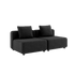 Schwarzes Cobana Lounge Sofa ohne Armlehnen und Hocker, modernes Outdoor - Modulsofa mit klaren Linien. | Cobana Lounge Sofa - 2 seater - Cobana Black Ohne Armlehnen Ohne Hocker | SACKit