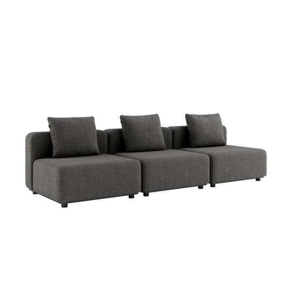 Cobana Lounge Sofa - 3 seater | Cobana Lounge Sofa - 3 seater - Cobana Grey Ohne Armlehnen Ohne Hocker | SACKit