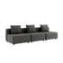 Cobana Lounge Sofa 3 - Sitzer in Grau ohne Armlehnen und ohne Hocker, modernes Outdoor - Design. | Cobana Lounge Sofa - 3 seater - Cobana Grey Ohne Armlehnen Ohne Hocker | SACKit