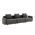Cobana Lounge Sofa in Grau mit Armlehnen, dreisitzig, modernes Outdoor - Sofa ohne Hocker | Cobana Lounge Sofa - 3 seater - Cobana Grey Mit Armlehnen Ohne Hocker | SACKit