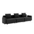 Schwarzes Cobana Lounge Sofa mit Armlehnen, 3 - Sitzer, modernes Outdoor - Design ohne Hocker. | Cobana Lounge Sofa - 3 seater - Cobana Black Mit Armlehnen Ohne Hocker | SACKit