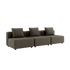 Cobana Lounge Sofa 3 - Sitzer in braun ohne Armlehnen und Hocker, modernes Outdoor - Modulsofa | Cobana Lounge Sofa - 3 seater - Cobana Brown Ohne Armlehnen Ohne Hocker | SACKit