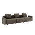 Cobana Lounge Sofa in Braun mit Armlehnen, dreisitzig, ohne Hocker, modernes Outdoor - Design aus Aluminium und Olefin. | Cobana Lounge Sofa - 3 seater - Cobana Brown Mit Armlehnen Ohne Hocker | SACKit