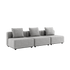 Cobana Lounge Sofa 3 - Sitzer in Sand Melange ohne Armlehnen und ohne Hocker, skandinavisches Design. | Cobana Lounge Sofa - 3 seater - Cobana Sand Melange Ohne Armlehnen Ohne Hocker | SACKit
