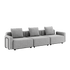 Dreisitziges Cobana Lounge Sofa in Sand Melange mit Armlehnen, ohne Hocker, Outdoor - Möbel mit klaren Linien. | Cobana Lounge Sofa - 3 seater - Cobana Sand Melange Mit Armlehnen Ohne Hocker | SACKit