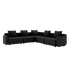Schwarzes Cobana Lounge Sofa mit fünf Sitzmodulen und Armlehnen, Ecksofa für den Außenbereich | Cobana Lounge Sofa - 5 seater corner sofa - Cobana Black Mit Armlehnen | SACKit