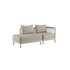 Kirra Lounge Sofa 2 - Sitzer mit offenem Ende rechts in sandfarbenem Olefin - Gewebe und pulverbeschichtetem Aluminiumrahmen | Kirra Lounge Sofa - 2 seater w/ open end - Kirra Sand Rechts | SACKit