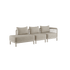 Kirra Lounge Sofa 3 - Sitzer mit offenem Ende rechts in sandfarbenem Olefin - Gewebe und pulverbeschichtetem Aluminiumrahmen | Kirra Lounge Sofa - 3 seater w/ open end - Kirra Sand Rechts | SACKit