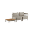 Kirra Lounge Sofa 2 - Sitzer in Sand mit Kirra Table und Accessory Fit, pulverbeschichteter Aluminiumrahmen, Olefin - Textil | Kirra Lounge Sofa - 2 seater incl. Kirra Table - Kirra Sand Mit Accessory Fit | SACKit