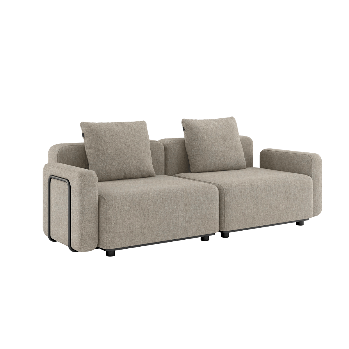 Cobana Lounge Sofa - 2 seater | Cobana Lounge Sofa - 2 seater - Kirra Sand Mit Armlehnen Ohne Hocker | SACKit