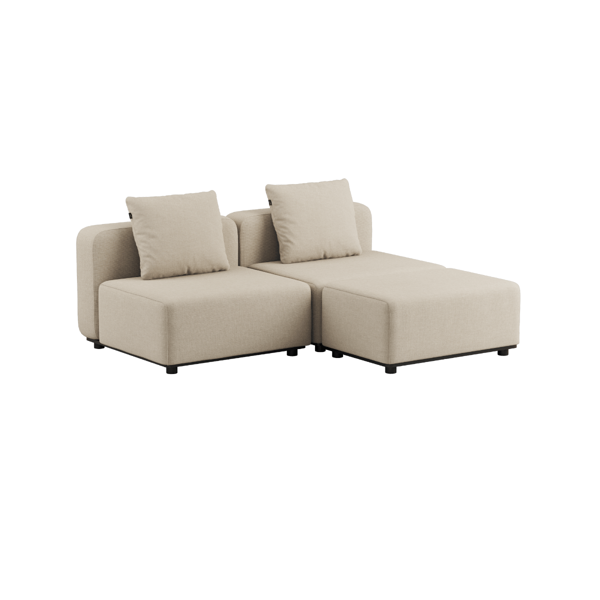 Cobana Lounge Sofa - 2 seater | Cobana Lounge Sofa - 2 seater - Kirra Sand Ohne Armlehnen Mit Hocker | SACKit