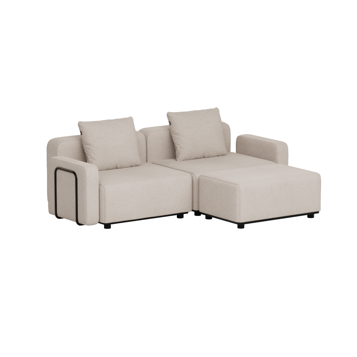 Cobana Lounge Sofa - 2 seater | Cobana Lounge Sofa - 2 seater - Kirra Sand Mit Armlehnen Mit Hocker | SACKit