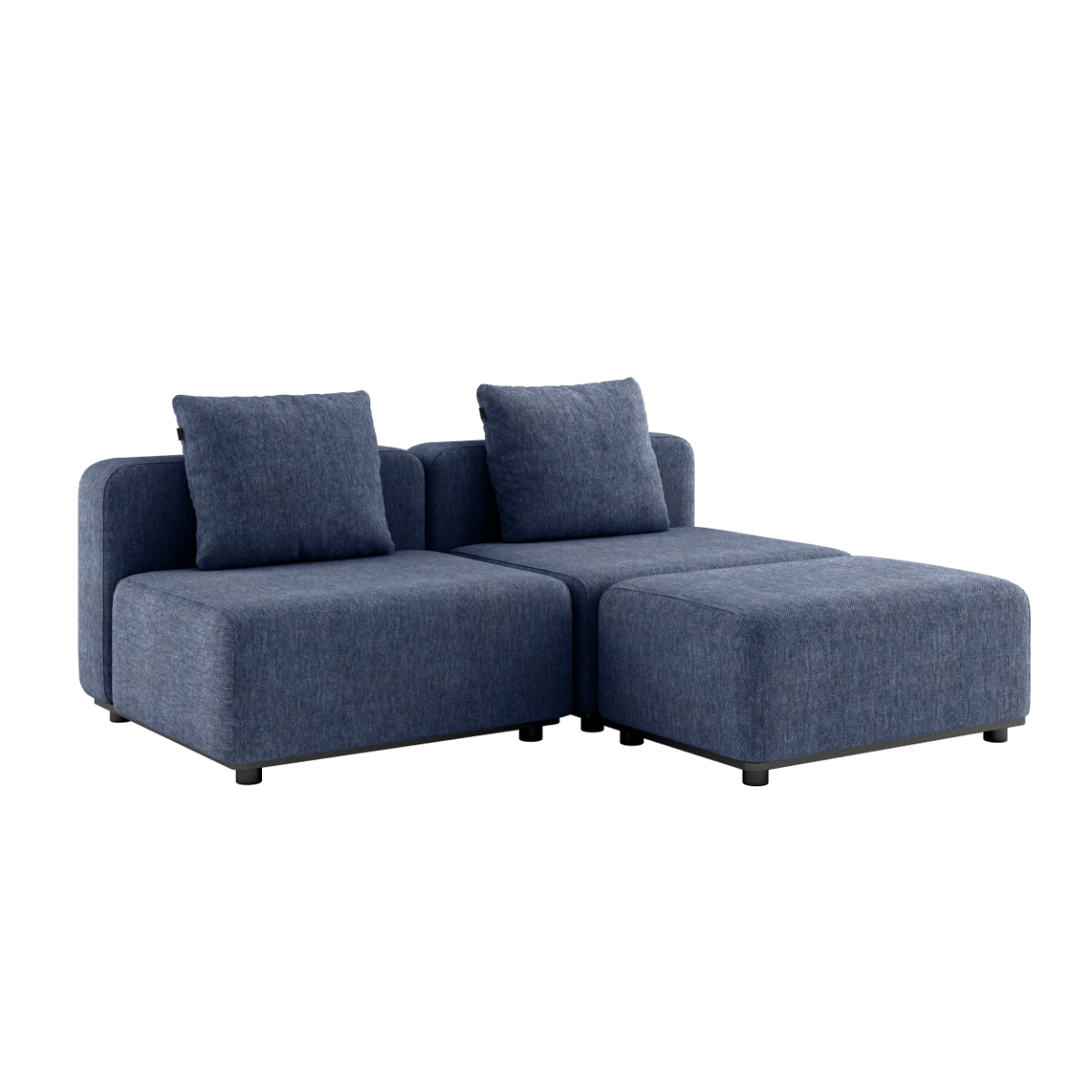 Cobana Lounge Sofa - 2 seater | Cobana Lounge Sofa - 2 seater - Kirra Indigo Ohne Armlehnen Mit Hocker | SACKit