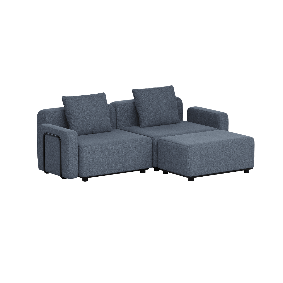 Cobana Lounge Sofa - 2 seater | Cobana Lounge Sofa - 2 seater - Kirra Indigo Mit Armlehnen Mit Hocker | SACKit