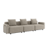 Cobana Lounge Sofa 3 - Sitzer in Kirra Sand mit Armlehnen, ohne Hocker, skandinavisches Design für draußen. | Cobana Lounge Sofa - 3 seater - Kirra Sand Mit Armlehnen Ohne Hocker | SACKit