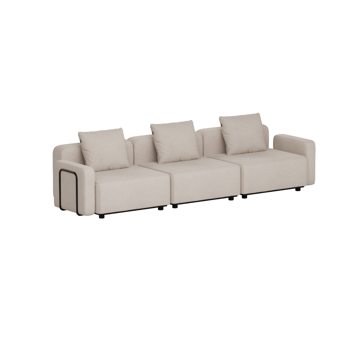 Cobana Lounge Sofa - 3 seater | Cobana Lounge Sofa - 3 seater - Kirra Sand Mit Armlehnen Ohne Hocker | SACKit