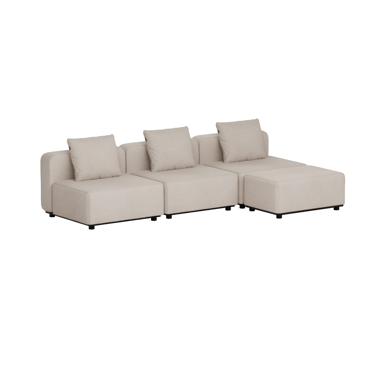 Cobana Lounge Sofa - 3 seater | Cobana Lounge Sofa - 3 seater - Kirra Sand Ohne Armlehnen Mit Hocker | SACKit