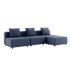 Kirra Indigo Cobana Lounge Sofa 3 - Sitzer ohne Armlehnen mit Hocker, skandinavisches Design, Outdoor - Möbel | Cobana Lounge Sofa - 3 seater - Kirra Indigo Ohne Armlehnen Mit Hocker | SACKit