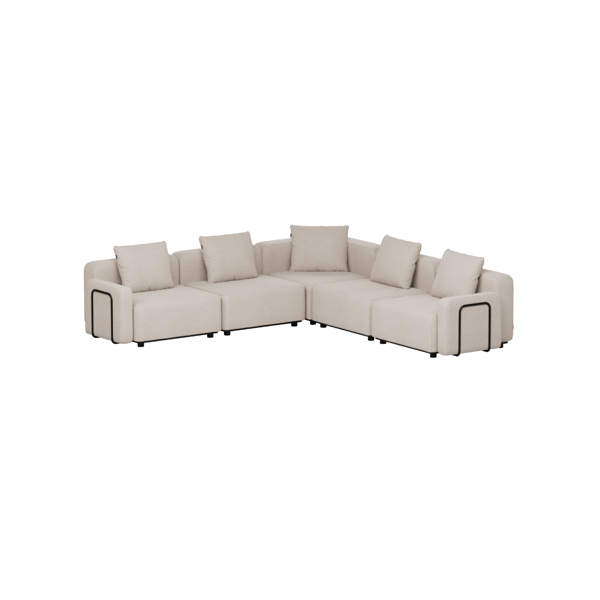 Cobana Lounge Sofa - 5 seater corner sofa | Cobana Lounge Sofa - 5 seater corner sofa - Kirra Sand Mit Armlehnen | SACKit
