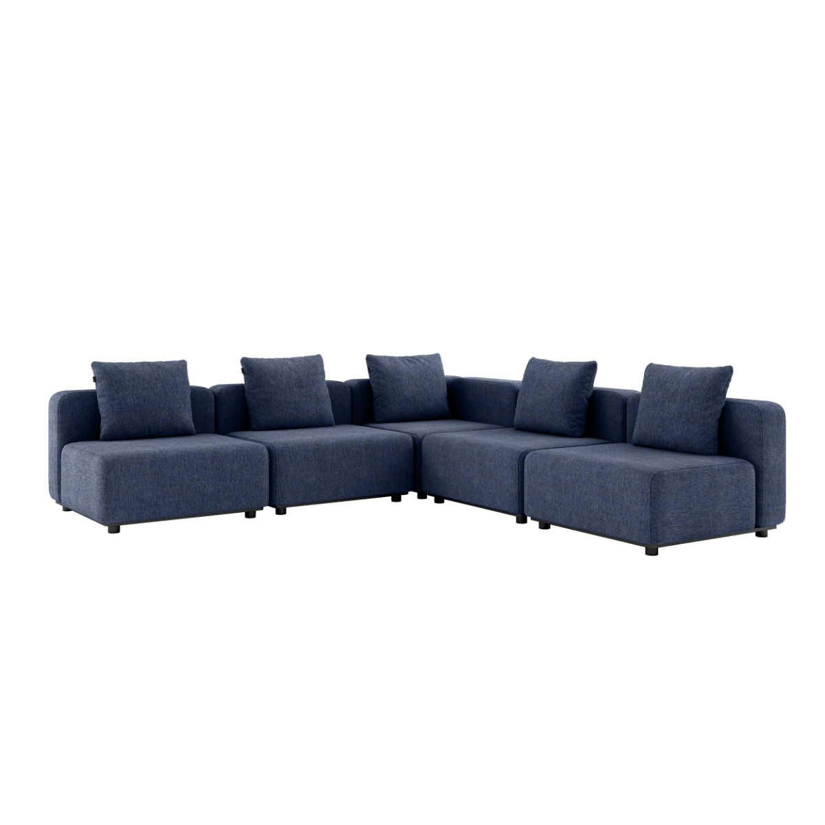 Ecksofa Cobana Lounge in Kirra Indigo ohne Armlehnen aus wetterfestem Material | Cobana Lounge Sofa - 5 seater corner sofa - Kirra Indigo Ohne Armlehnen | SACKit