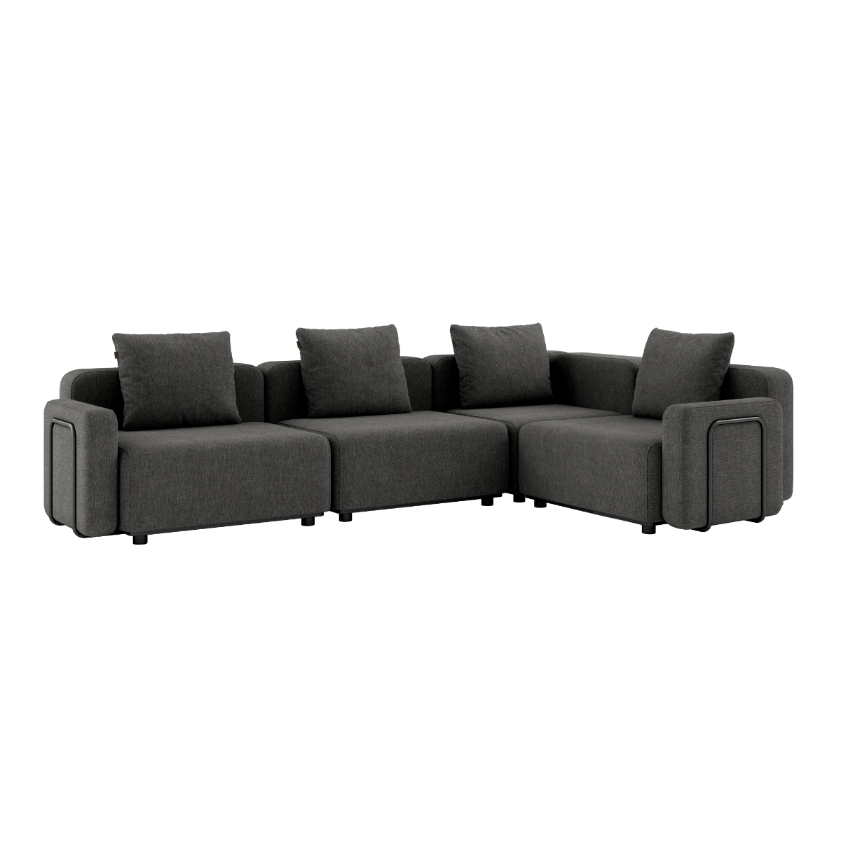 Cobana Lounge Sofa - 4 seater corner sofa | Cobana Lounge Sofa - 4 seater corner sofa - Cobana Grey Mit Armlehnen | SACKit