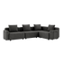 Cobana Lounge Sofa in Grau mit Armlehnen, 4 - Sitzer Ecksofa aus pulverbeschichtetem Aluminium und Olefinfasern. | Cobana Lounge Sofa - 4 seater corner sofa - Cobana Grey Mit Armlehnen | SACKit